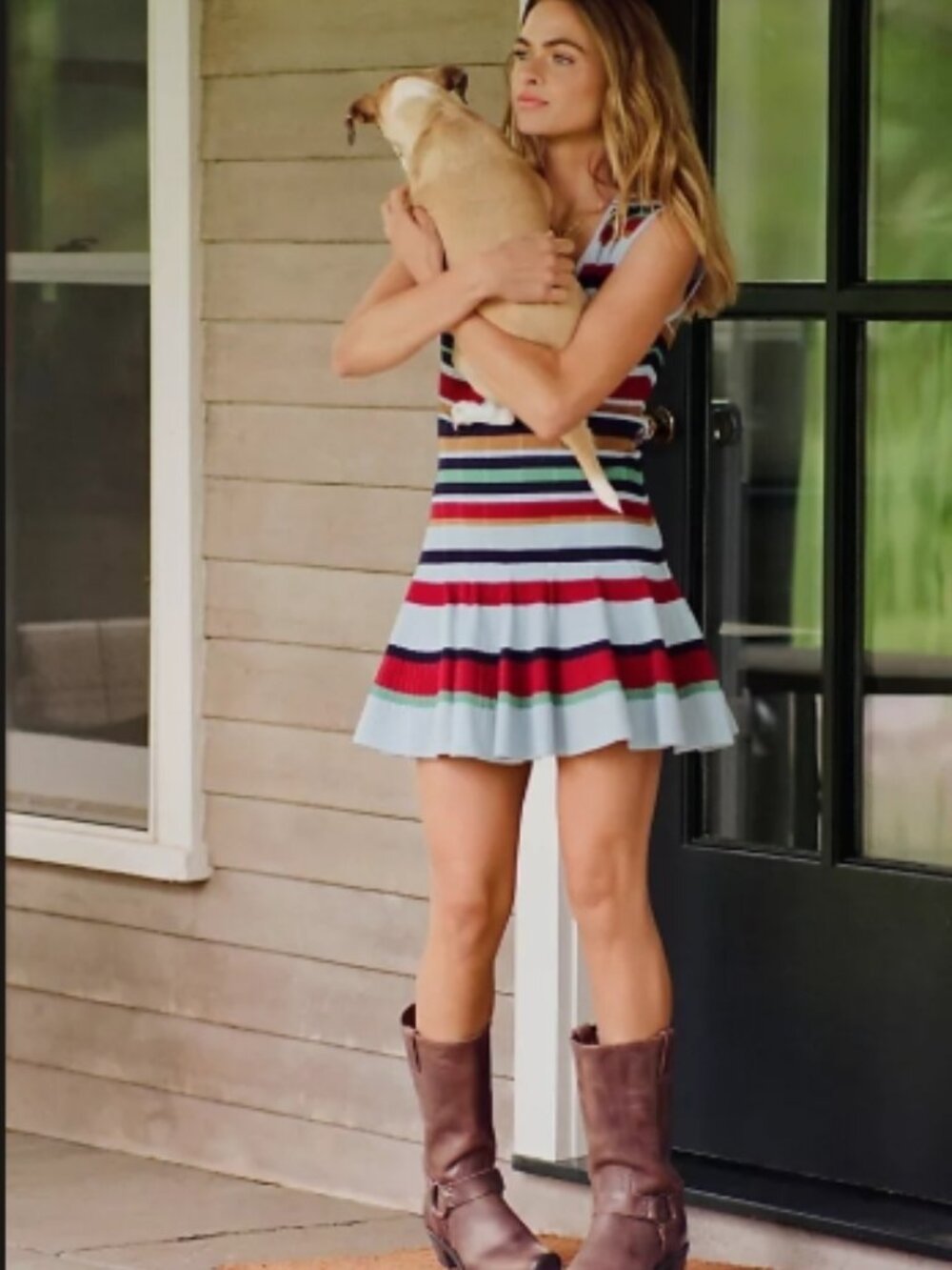 Beca Ribbed Sweater Fit & Flare Mini Dress by Maeve